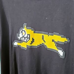 Mens icecream tshirt large 100% cotton with puff paint running dog new with tags